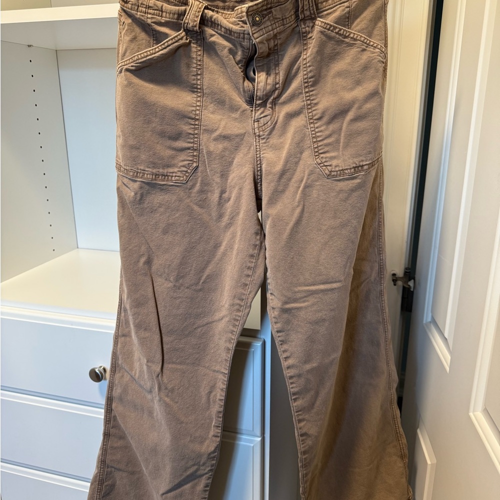 Americ Eagle Tan Wide-Leg Pants
